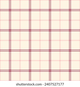 El fondo de la comprobación de textura del tejido tartán no tiene fisuras con un vector de patrón de tela enchapado en colores de encaje claro y antiguo.