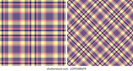 Textur-Scheck Gewebe aus nahtlosem Hintergrund Tartan mit einem Muster plaid Vektortextilien. In Raumfarben mit bunten Ideen für die Innendekoration.