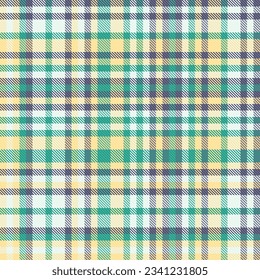 Texture check vector of background tartan fabric with a pattern plaid seamless textile in white and amber colors.