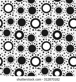  Texture with circles. Black and white.