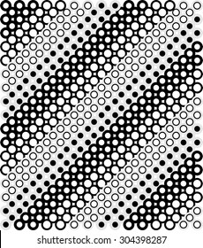 The texture of circles in white, grey and black tones