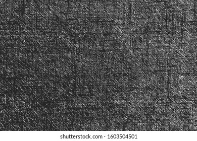 The texture of the coarse woven material. Dark vector background, shades of gray. 