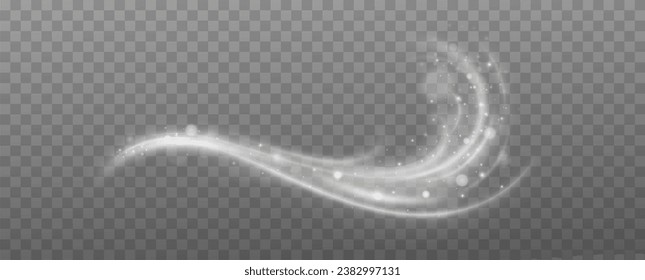 Texture of cold winter wind. Holiday vector snowstorm. Christmas cold snowstorm effect.Light effect.