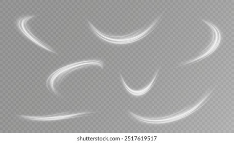 Texture of cold winter wind. Holiday vector snowstorm. Christmas cold snowstorm effect.Light effect.