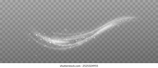 Texture of cold winter wind. Holiday vector snowstorm. Christmas cold snowstorm effect. Light effect for advertising