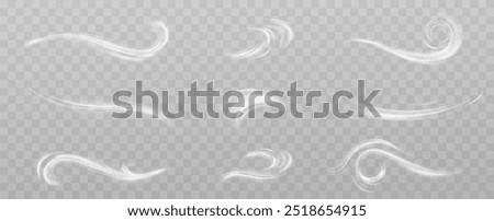 Texture of cold winter wind. Holiday vector snowstorm. Christmas cold snowstorm effect.Light effect.