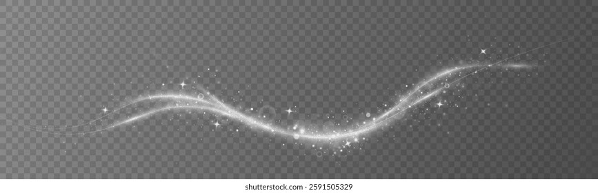 Texture of cold winter wind. Light effect for advertising, holidays, cards, gifts. light wind. Christmas decoration.