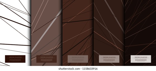 Texture collection abstract pattern texture chocolate brown background card template vector design