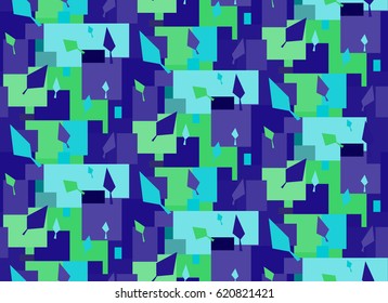 Texture in colored shades. Seamless fon with abstract elements. Simple cute vector pattern in small-scale elements on the colored background. Seamless background for wallpapers, print, fabric design.