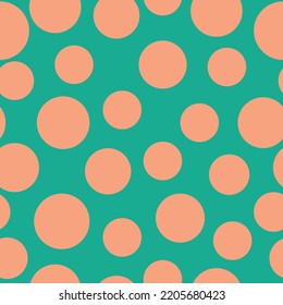 Texture of colorful shapes for fabric, wrapping paper, scrapbooking. Rounds and circles. Seamless vector EPS 10. 