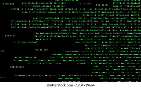 Texture composed by a sequence of zero and one number. Abstract futuristic cyberspace with binary code, matrix background with digits.
