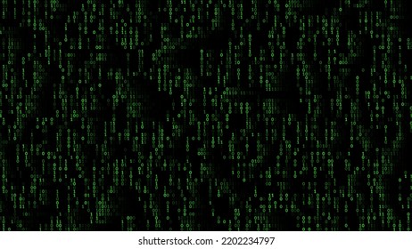 Texture Composed by a Sequence of Zero and One Digits. Abstract Futuristic Cyberspace with Binary Code. Sci Fi Matrix Background with Numbers. Vector Illustration.