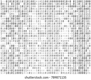 Texture composed by a sequence of zero and one numbers on a white background