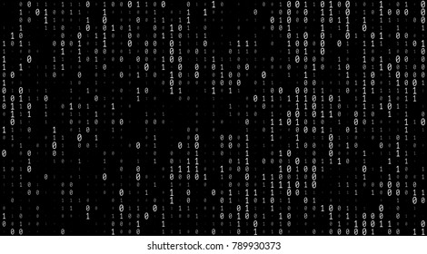 Texture composed by a sequence of zero and one numbers on a dark background