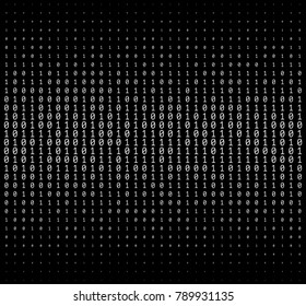 Texture composed by a sequence of zero and one numbers on a dark background