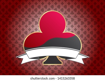 Texture composed from volume card symbol. Background with card suits