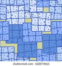Texture consisting of oblique rounded squares of different colors.
Seamless. Grunge style. Very trendy pattern.