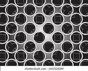 Texture consisting of playing card symbols.Card Suit Background