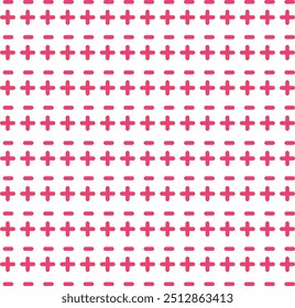  The texture consists of red rows with minus and plus signs.