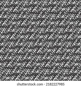 The Texture Of A Country Rug Or Blanket. Thick Wool Or Jute Fabric, With An Uncertain Zigzag Pattern In Black And White. Abstract Vector.