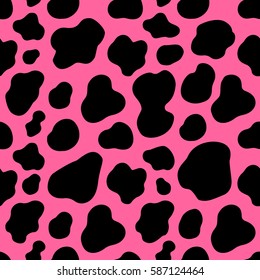texture cow pink black spot repeated seamless pattern