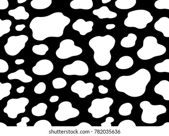 texture cow white black spot repeated seamless pattern