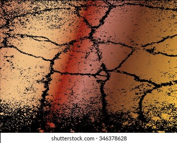 Texture cracked asphalt wall useful as a background gradient
