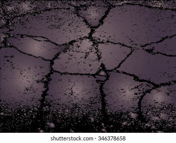 Texture cracked asphalt wall useful as a background gradient