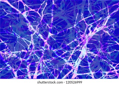 Texture of cracked blue background