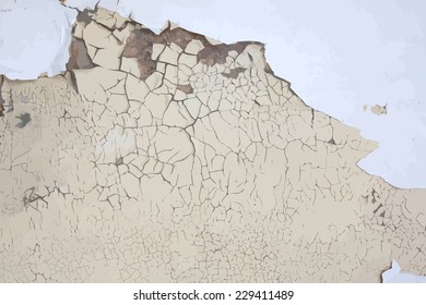 Texture of cracked paint. Vector