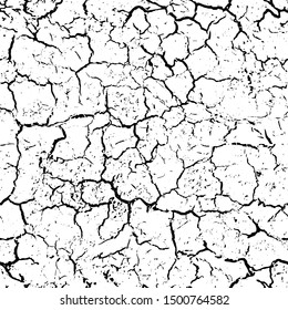 Texture Cracks Black White Background Monochrome Stock Vector (Royalty ...