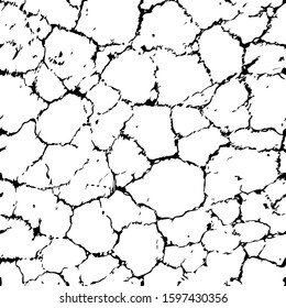 Texture Cracks Black White Background Effect Stock Vector (Royalty Free ...