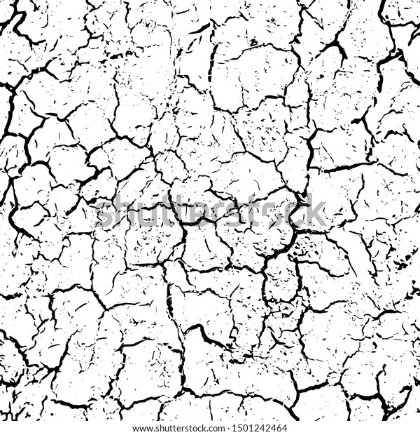 Texture Cracks Black White Background Effect Stock Vector (royalty Free 