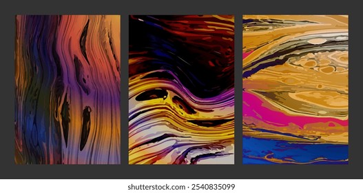 A textura das rachaduras na superfície. Padrão de mármore colorido. A ilusão de arte líquida. Design de interiores, pinturas, capas e ideias criativas