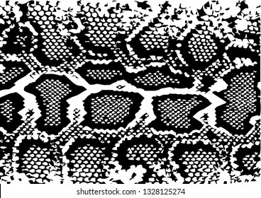 Texture of crocodile or snake skin leather, grunge vector background