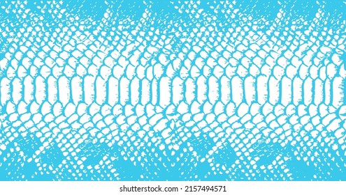 textura de cuero de cocodrilo o piel de serpiente, fondo vectorial grueso azul y blanco