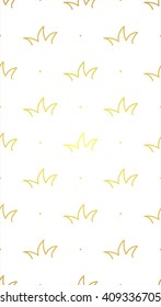 Texture Crown seamless vector ornament illustration
