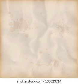 Texture of crumpled paper. Vector illustration.
