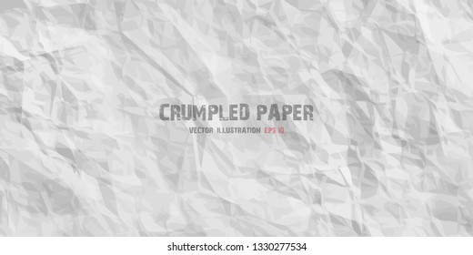 Texture of crumpled paper. Vector illustration.