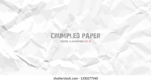 Texture of crumpled paper. Vector illustration.