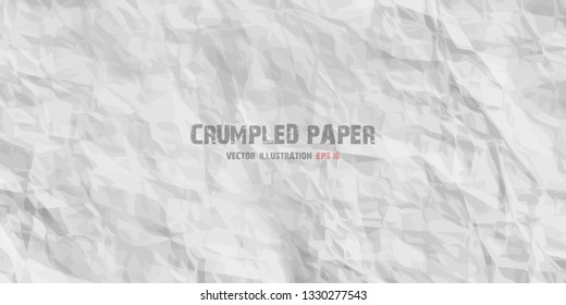 Texture of crumpled paper. Vector illustration.