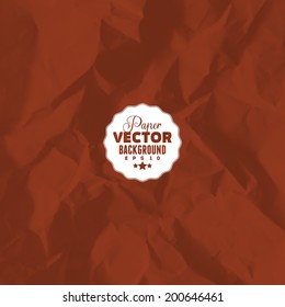 Texture of crumpled paper. Vector illustration.
