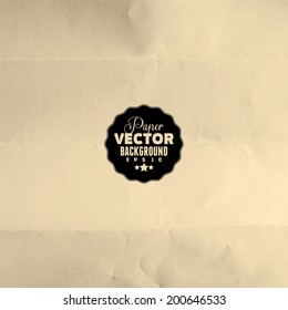 Texture of crumpled paper. Vector illustration.