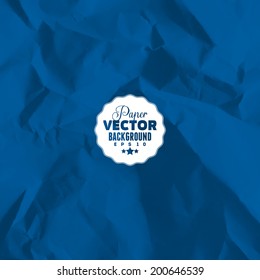 Texture of crumpled paper. Vector illustration.