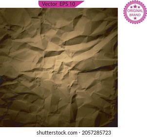 Texture of crumpled paper. Vector illustration. Sheet of old crumpled paper, crumpled paper texture.