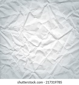 Texture of crumpled paper. Vector illustration.