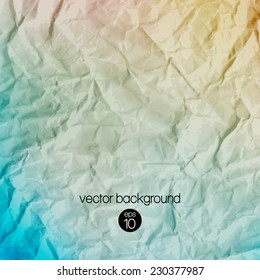 Texture of crumpled paper. Vector illustration.