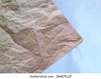 Texture of crumpled paper. Vector illustration.