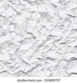 Texture of crumpled paper. Vector illustration.Triangle geometric pattern background