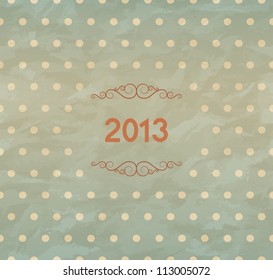 Texture of crumpled retro paper. EPS 10